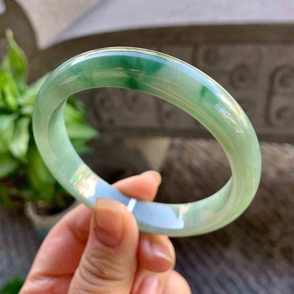 细糯种飘花平安镯（59.2mm）（yc308758）