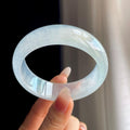 冰玻种宽版翡翠平安镯（59.8mm）（yc303074）