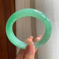 冰种满绿底翡翠平安镯（54mm）（yc342961）