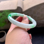 细糯种飘阳绿圆条手镯（50.7mm）（yc195954）