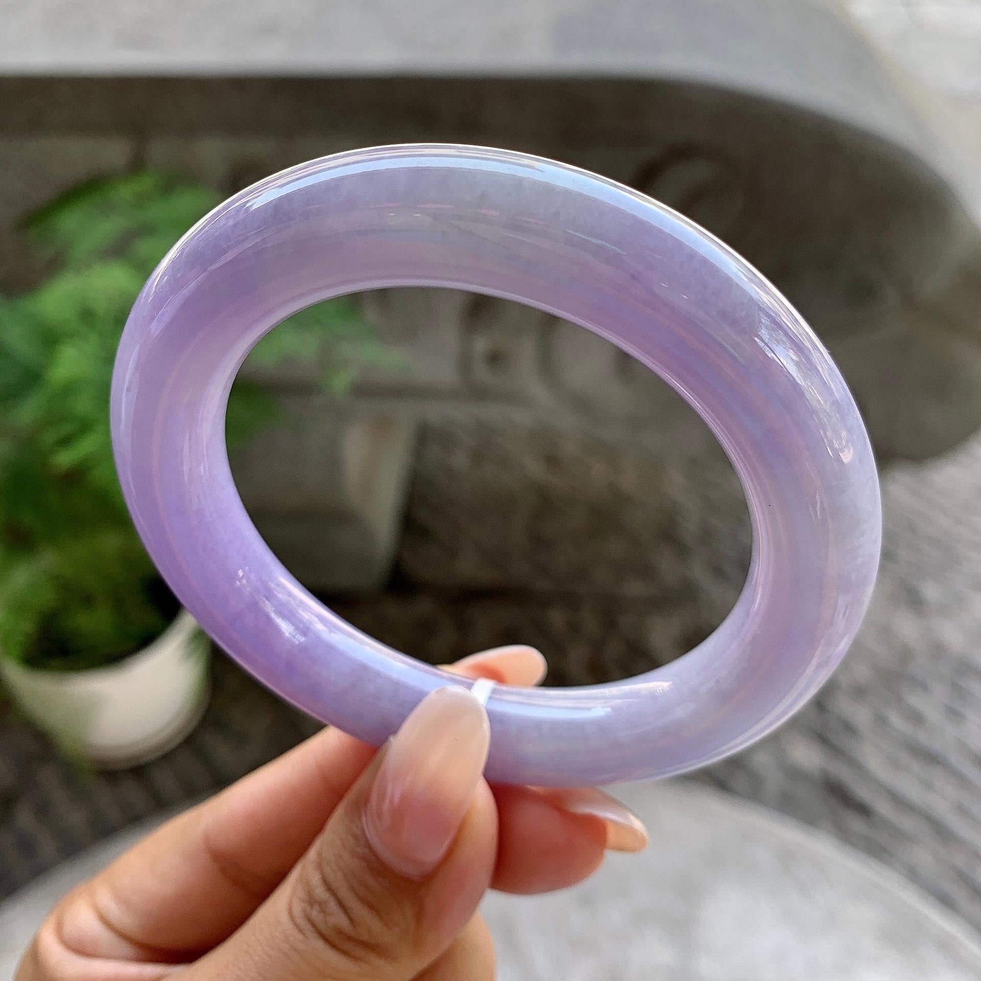 细糯种紫罗兰圆条手镯（56.5mm）（yc199565）
