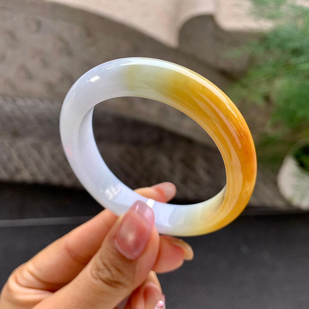 细糯种黄翡贵妃手镯（52.5mm）（yc288669）