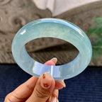 糯冰种蓝底宽版轮胎手镯（56.1mm）（yc243441）