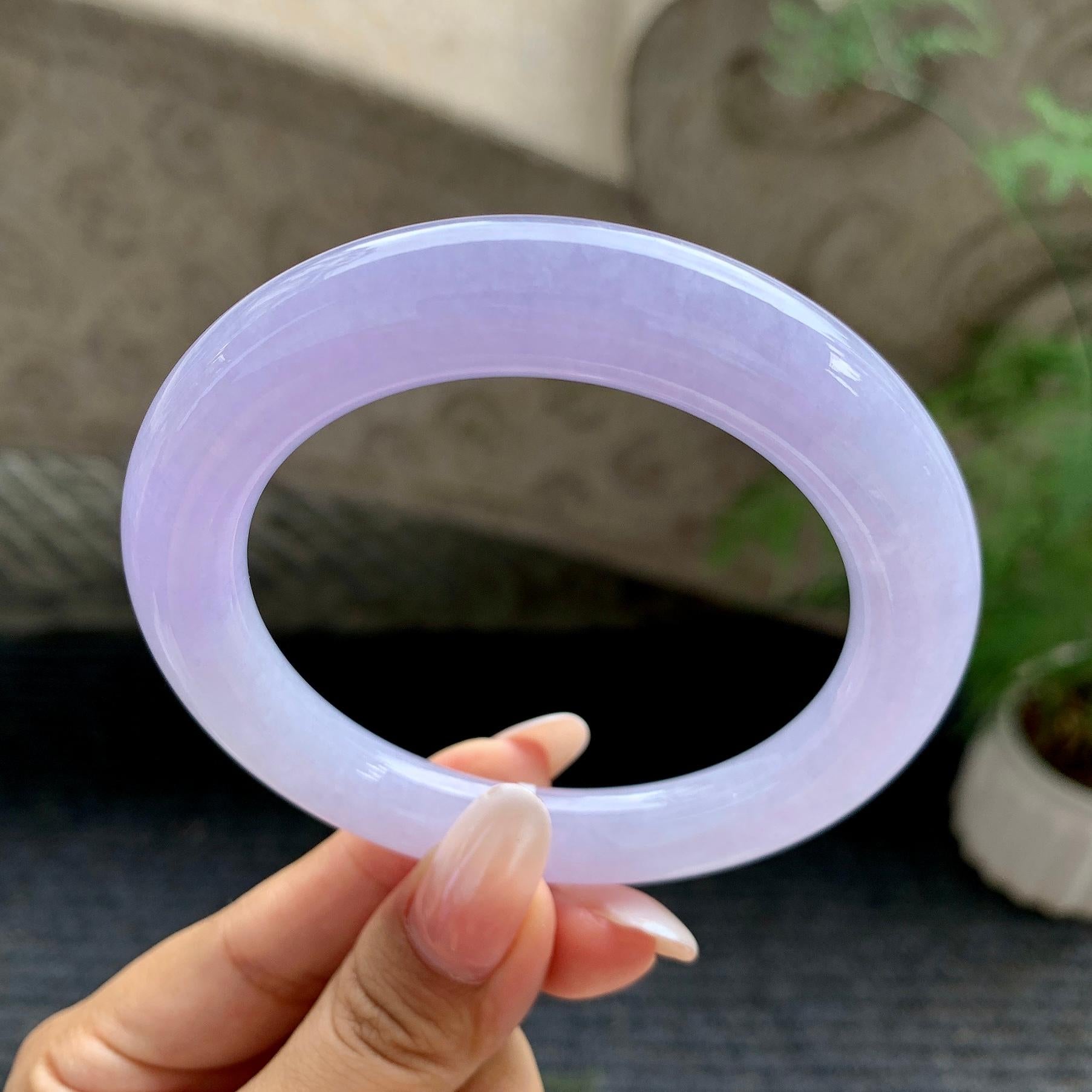 细糯种紫罗兰圆条手镯（57mm）（yc196171）