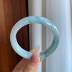 糯冰飘花翡翠平安镯（58.6mm）（yc266507）