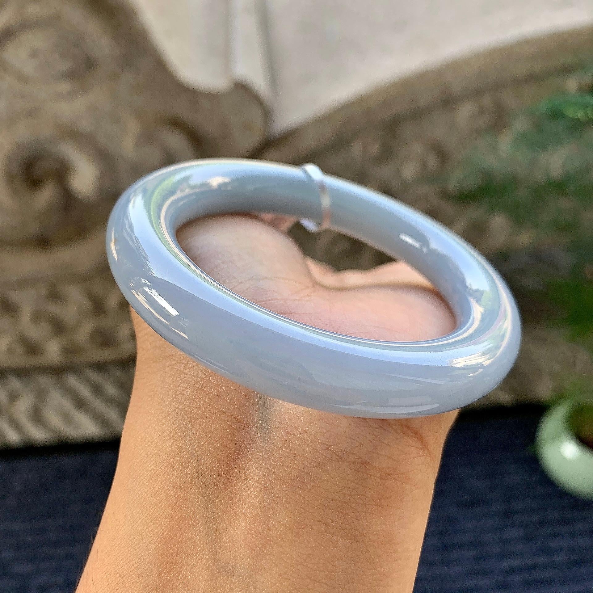 细糯种紫罗兰圆条手镯（54.4mm）（yc249407）