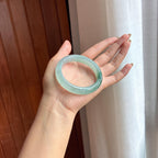 冰种飘花胶底翡翠平安镯（54.5mm）（yc418404）