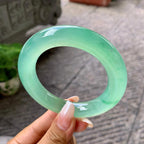 糯冰种晴水圆条手镯（56.8mm）（yc203708）