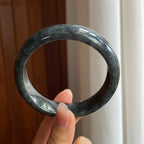 糯冰乌鸡翡翠平安镯（63mm）（yc318681）