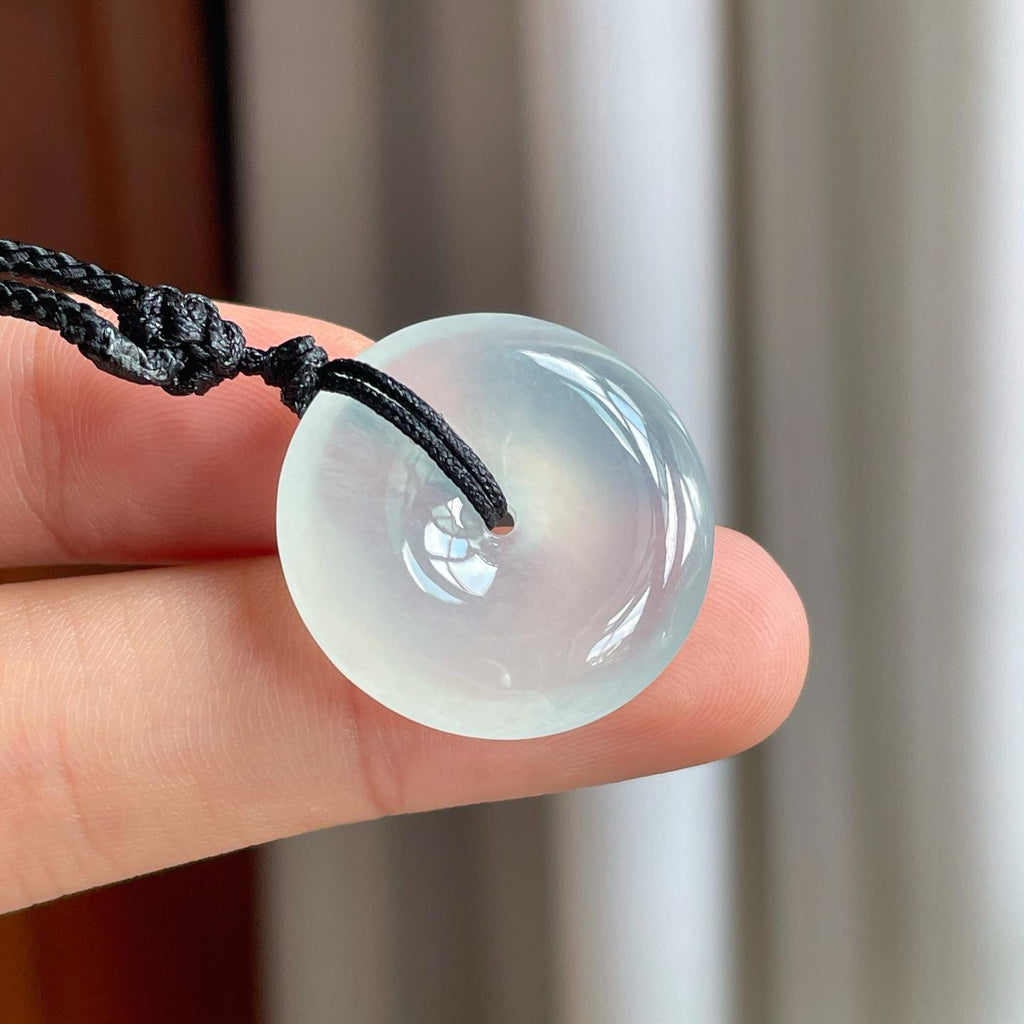 冰种淡底色翡翠平安扣（yc247644）