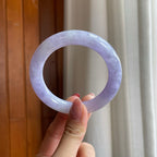 糯冰紫罗兰翡翠圆条手镯（54.6mm）（yc302434）