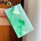 糯冰带色翡翠无事牌（yc241874）