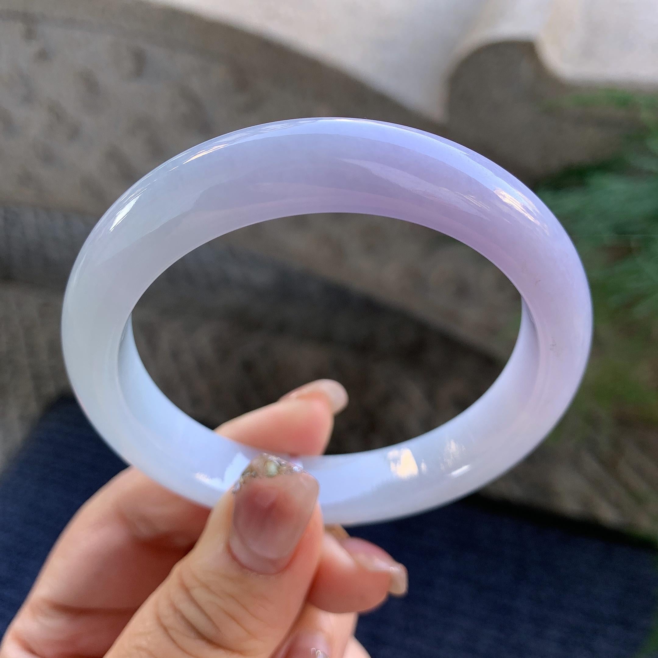 细糯种紫罗兰平安镯（57mm）（yc294658）