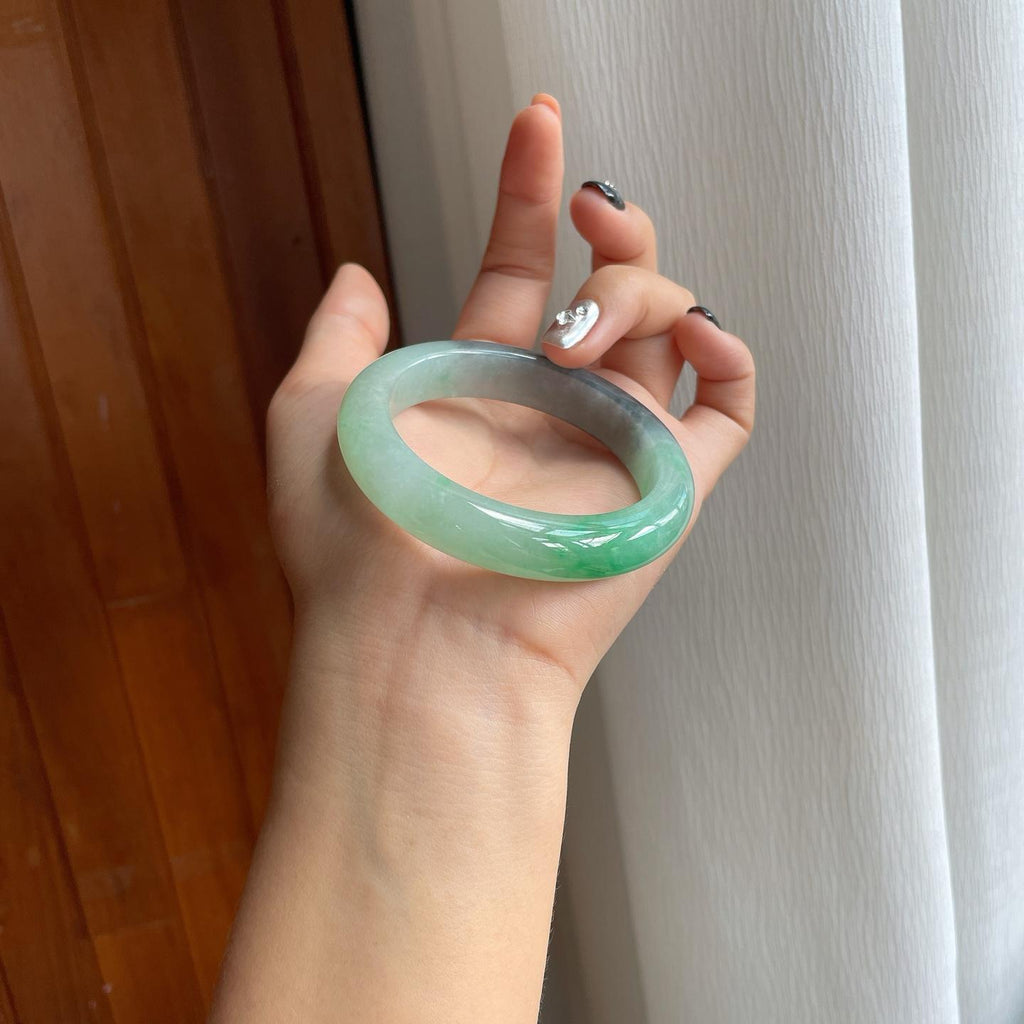 糯冰带色乌鸡特色镯（54mm）（yc277379）