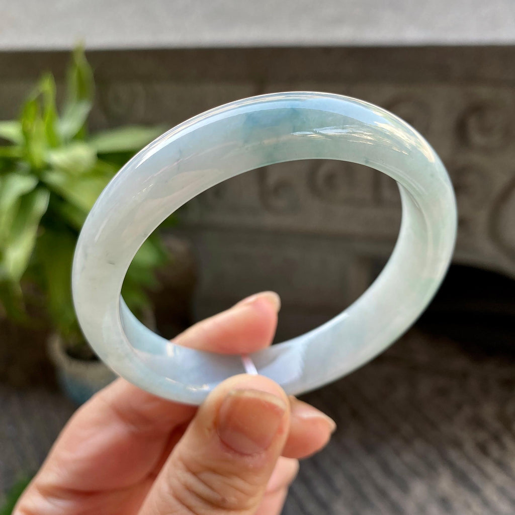 细糯种飘花平安镯（56.5mm）（yc311012）