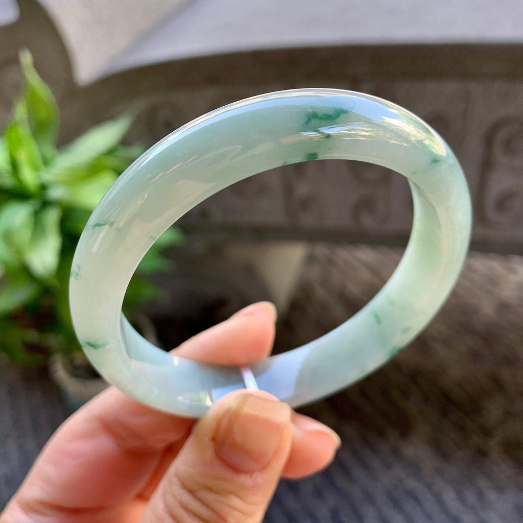 细糯种飘花平安镯（57mm）（yc308748）