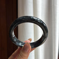 糯冰乌鸡翡翠平安镯（56mm）（yc420255）