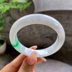 细糯种飘绿平安镯（58mm）（yc203704）