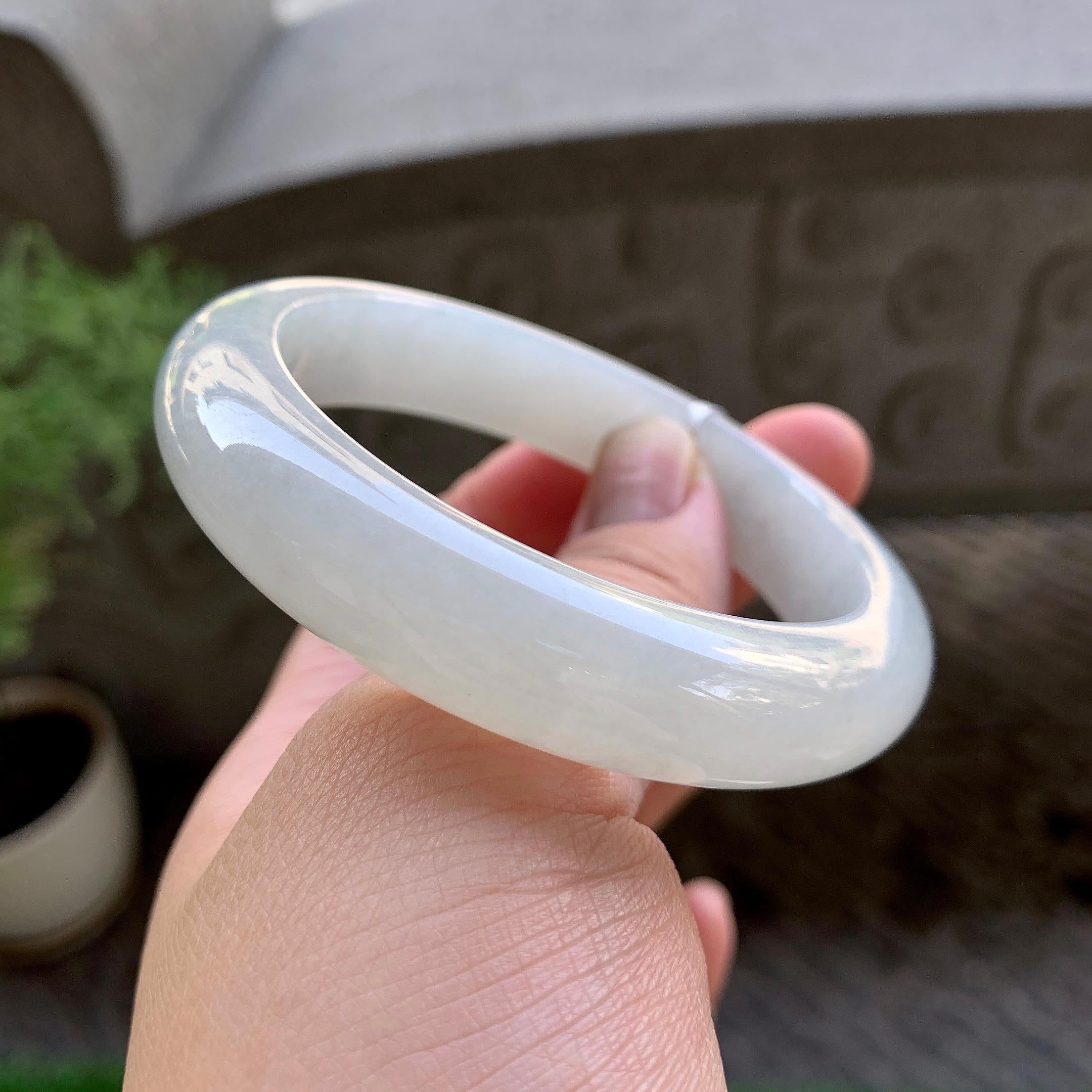 细糯种无色平安镯（56mm）（yc240752）