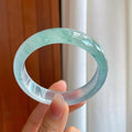 冰玻种飘花翡翠平安镯（57.5mm）（yc312261）
