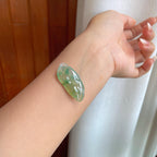 冰种飘黄带黄翡翠叶子（yc257850）