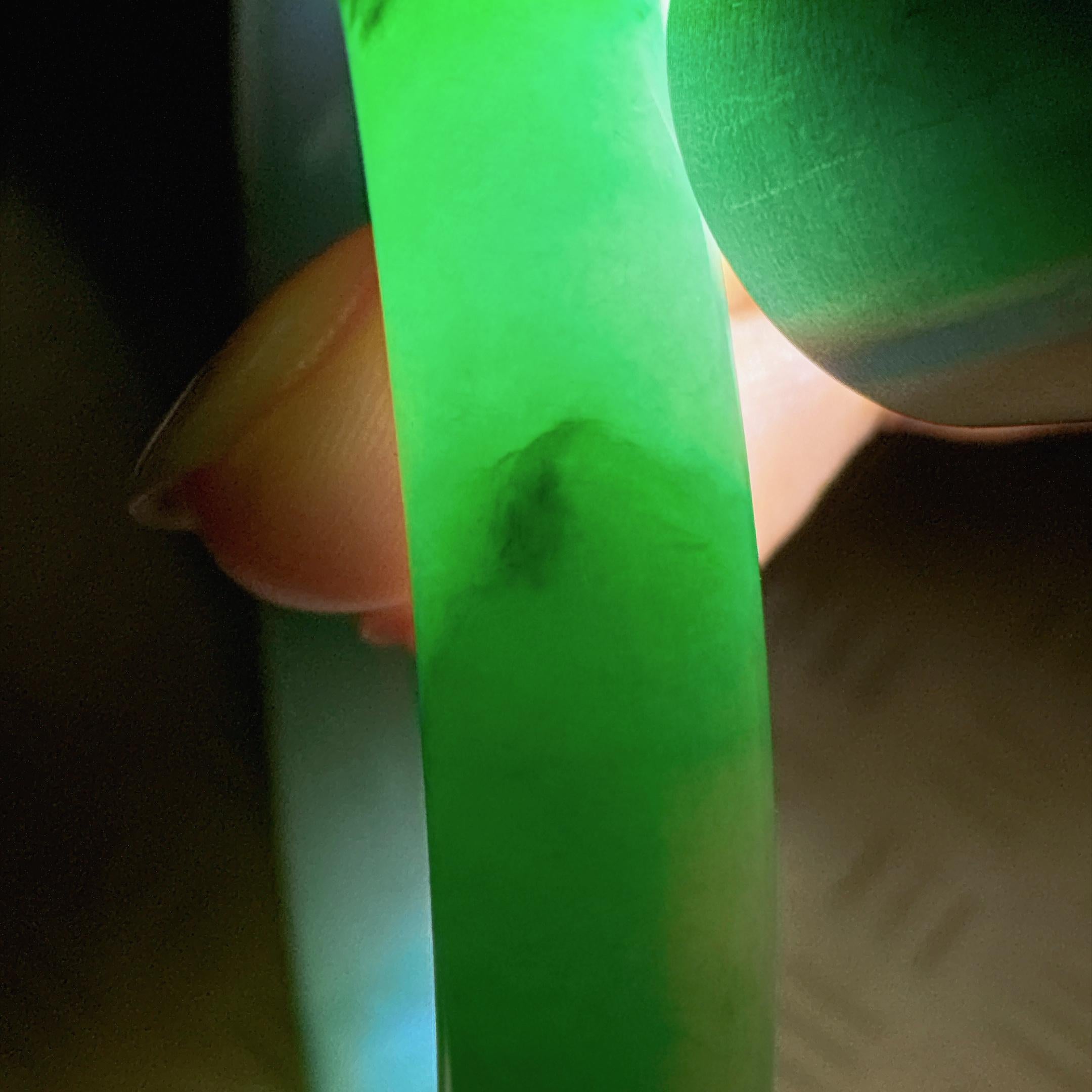 糯冰飘花圆条手镯 53圈 天然缅甸A货翡翠（yc502410）