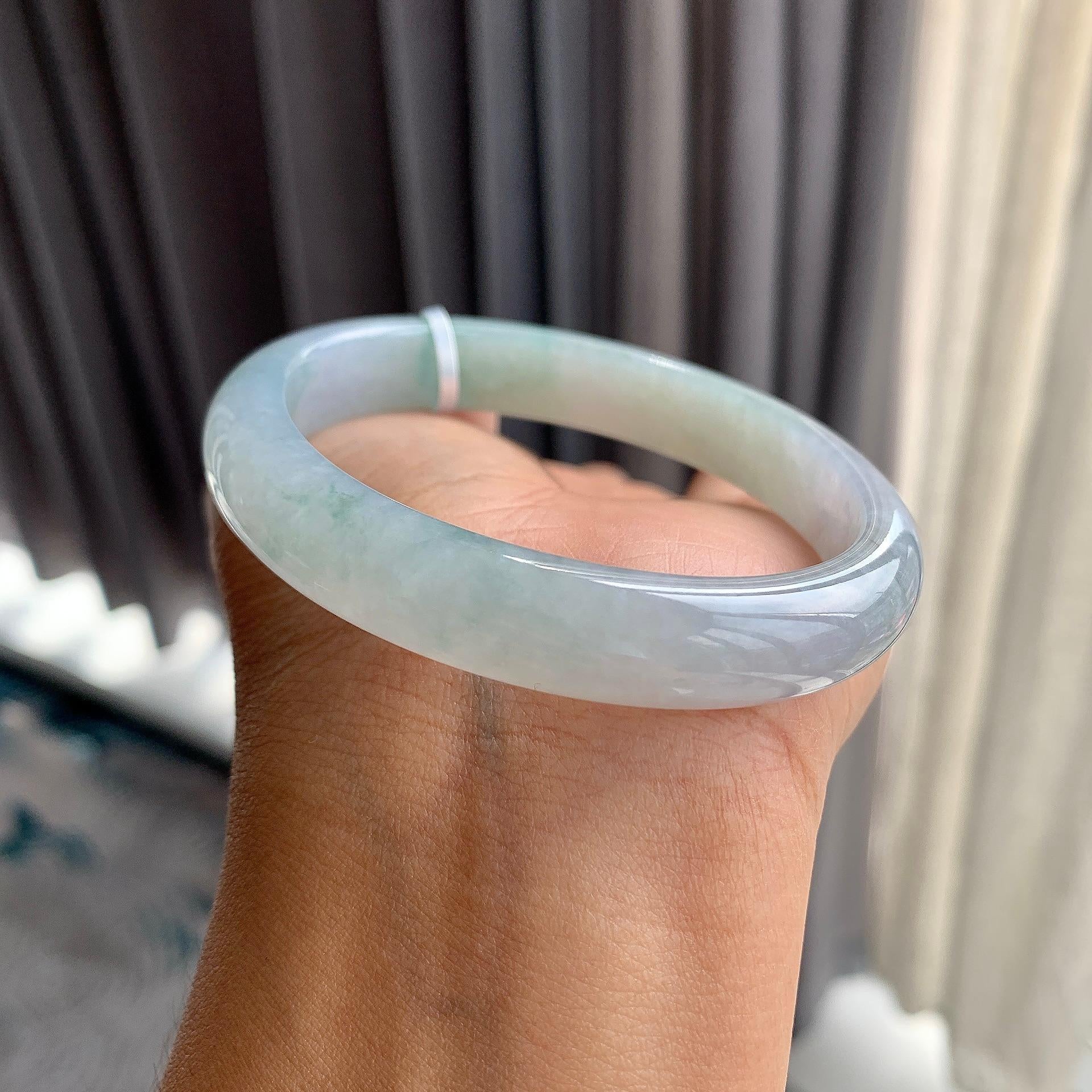 细糯种飘花贵妃手镯（55.6mm）（yc250413）