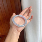 冰种紫罗兰翡翠圆条手镯（56.3mm）（yc249152）