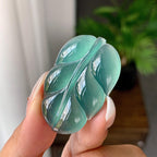 冰种淡蓝水叶子挂件（yc248219）