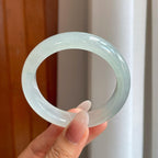 冰种淡底色翡翠平安镯（55mm）（yc266505）