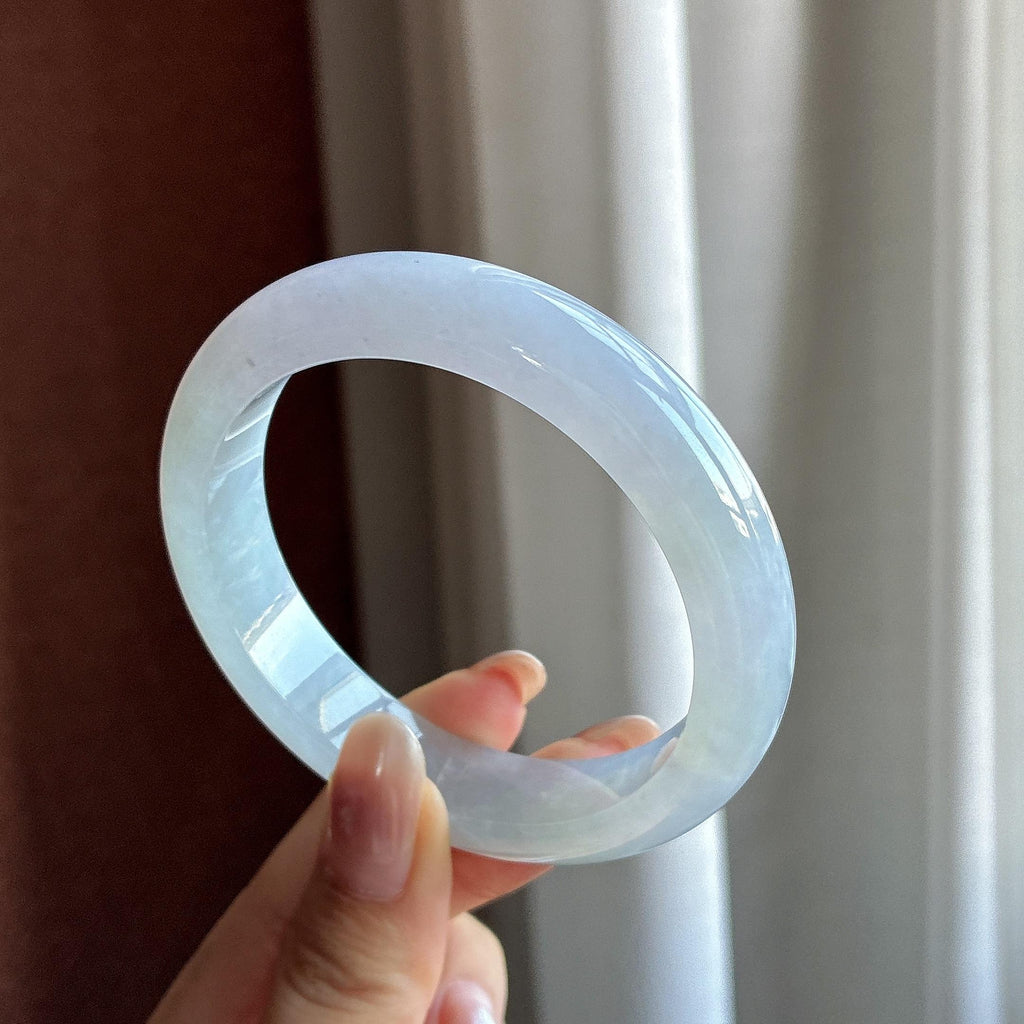 糯冰春带彩正圈平安镯 57圈（yc729542）