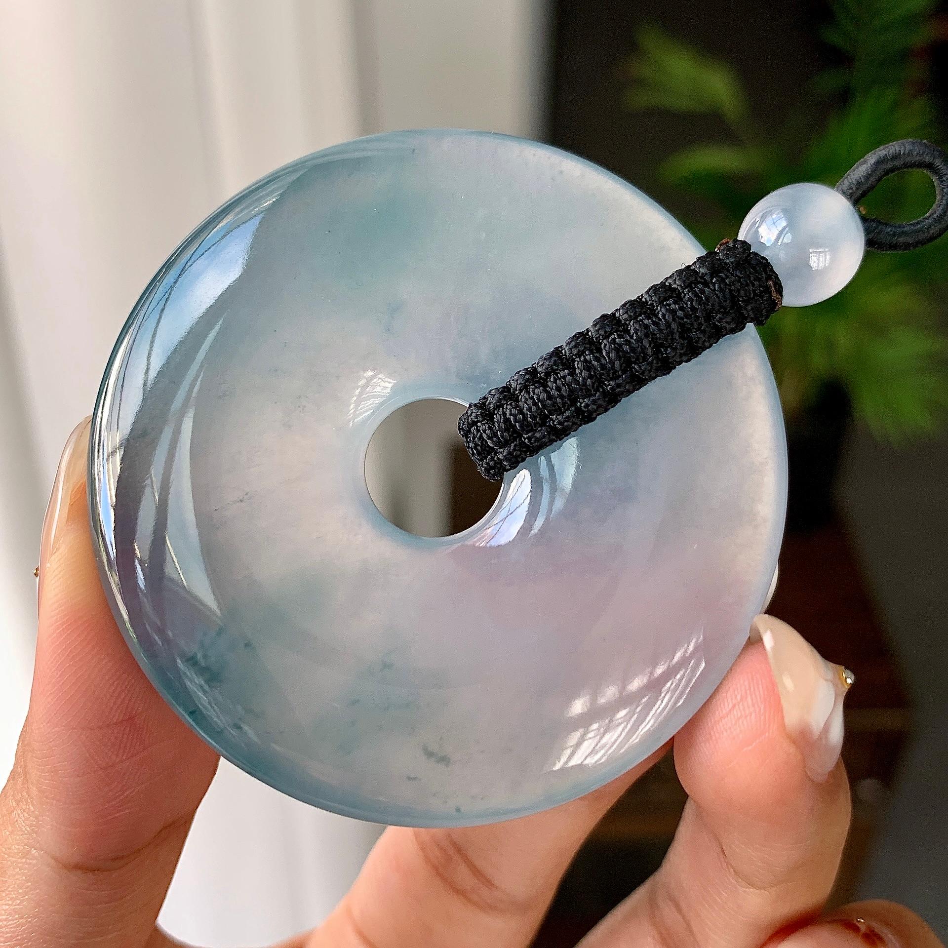 冰种飘花平安扣挂件（yc246708）