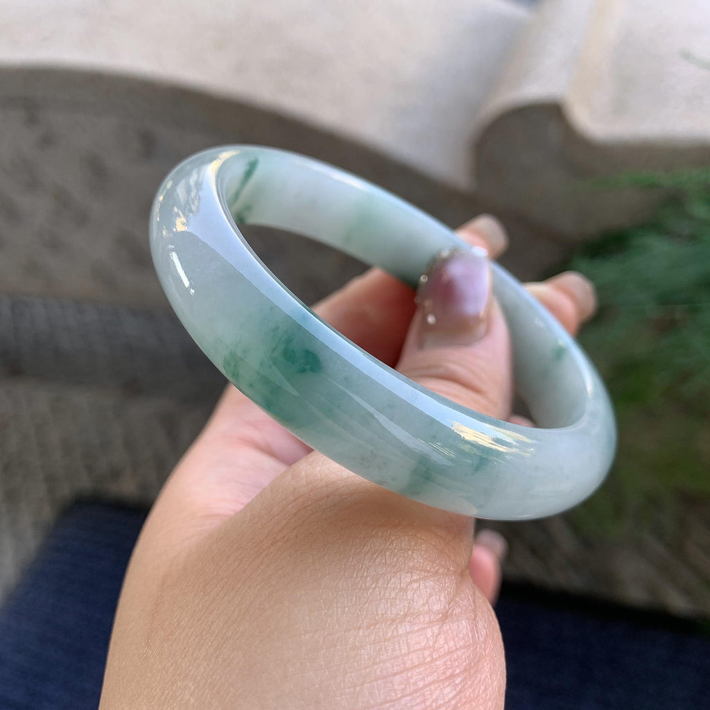细糯种飘花平安镯（56.4mm）（yc294652）