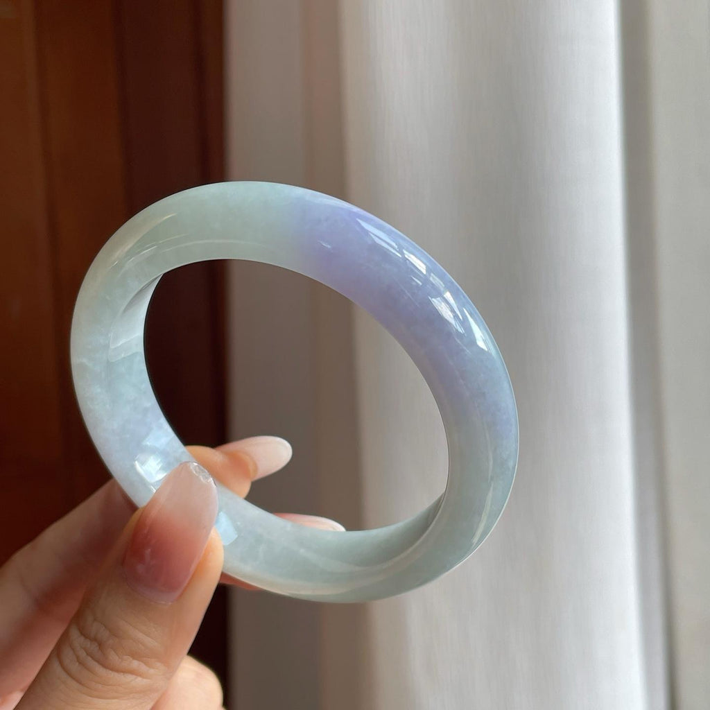 糯冰晴底紫罗兰翡翠平安镯（55.5mm）（yc266550）