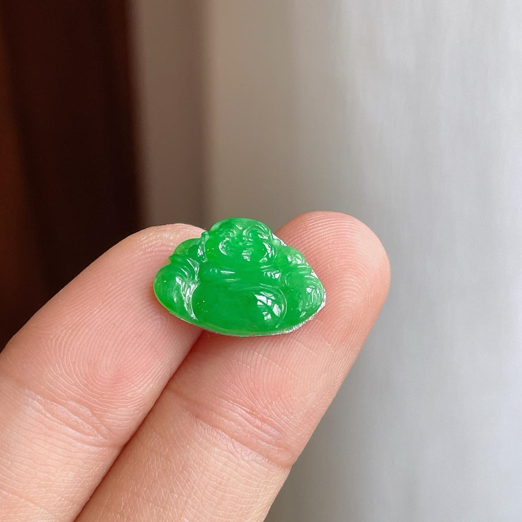 铜托糯种满绿翡翠佛公（yc249144）