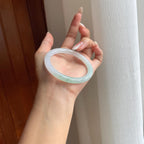 冰种飘花翡翠美人条手镯（56.8mm）（yc263537）