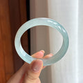 糯冰蓝晴翡翠平安镯（54.4mm)（yc424328）