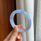 糯冰紫罗兰翡翠平安镯（53.4mm)（yc389514）