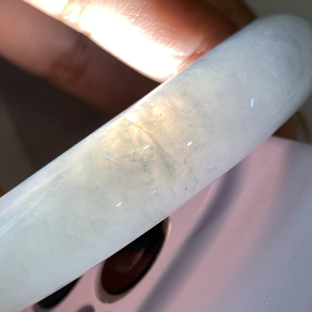 糯冰种晴底宽版轮胎手镯（57.6mm）（yc202335）