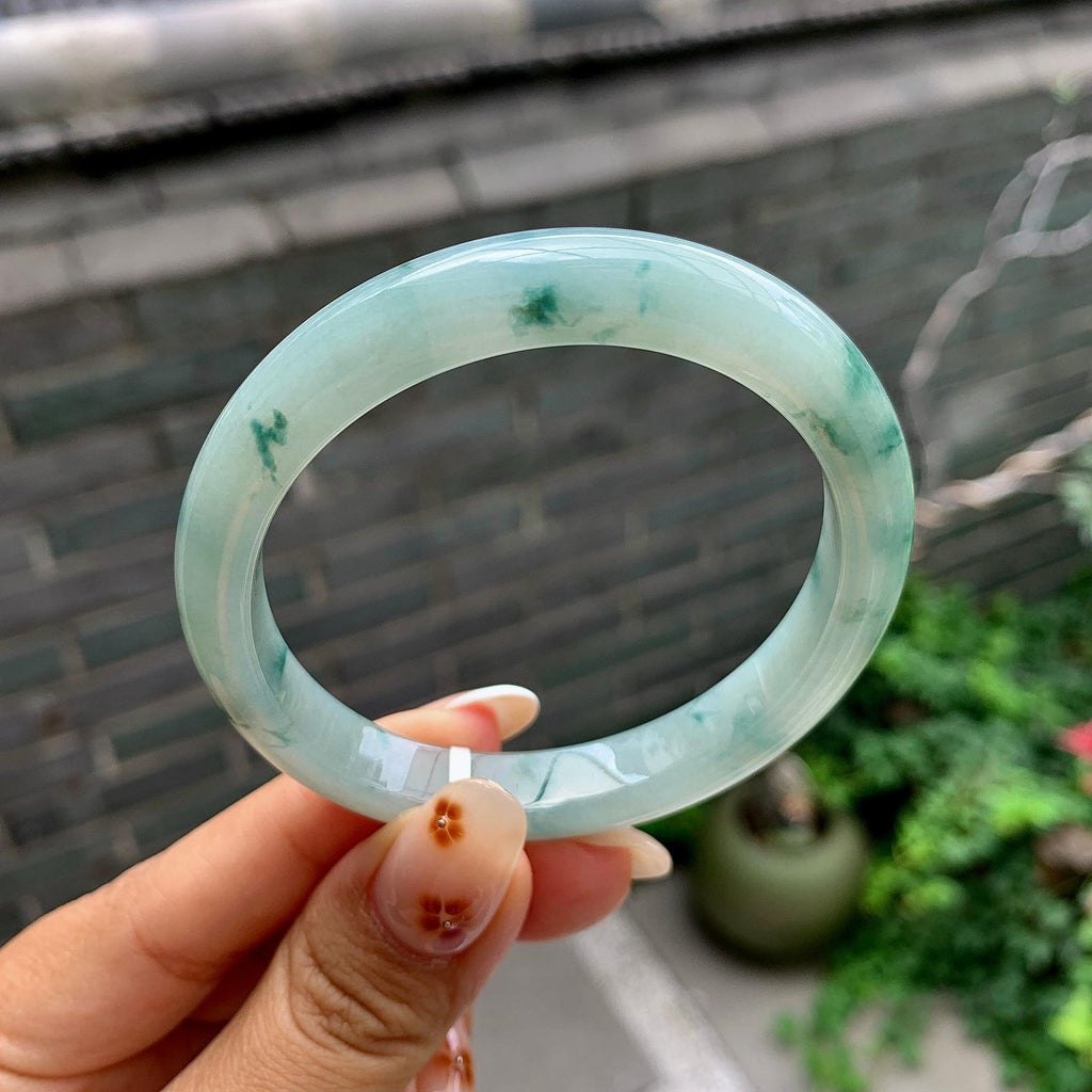 细糯种飘花贵妃手镯（57mm）（yc245101）