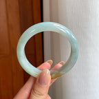 糯冰黄翡翡翠平安镯（53.4mm)（yc373884）