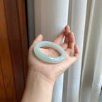 糯冰淡晴底翡翠平安镯（52.7mm）（yc310329）