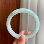 糯冰飘花翡翠平安镯（60mm）（yc346538）
