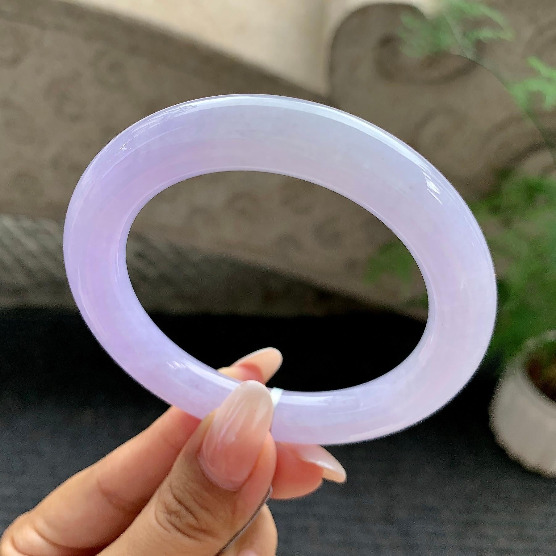 细糯种紫罗兰圆条手镯（57mm）（yc196171）