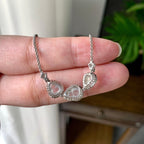 18K金钻镶糯冰种无色葫芦手链（yc215982）