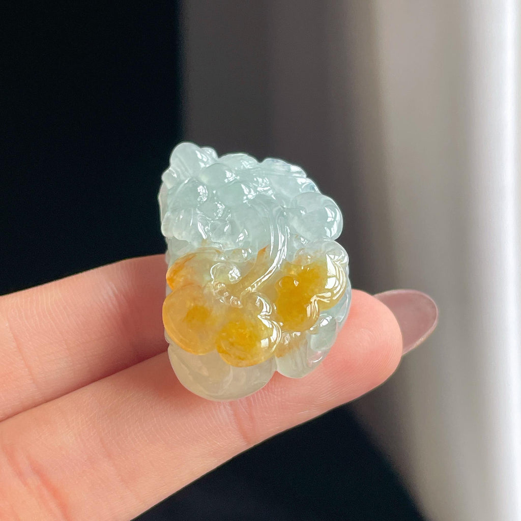 糯冰黄翡翡翠貔貅（yc356784）