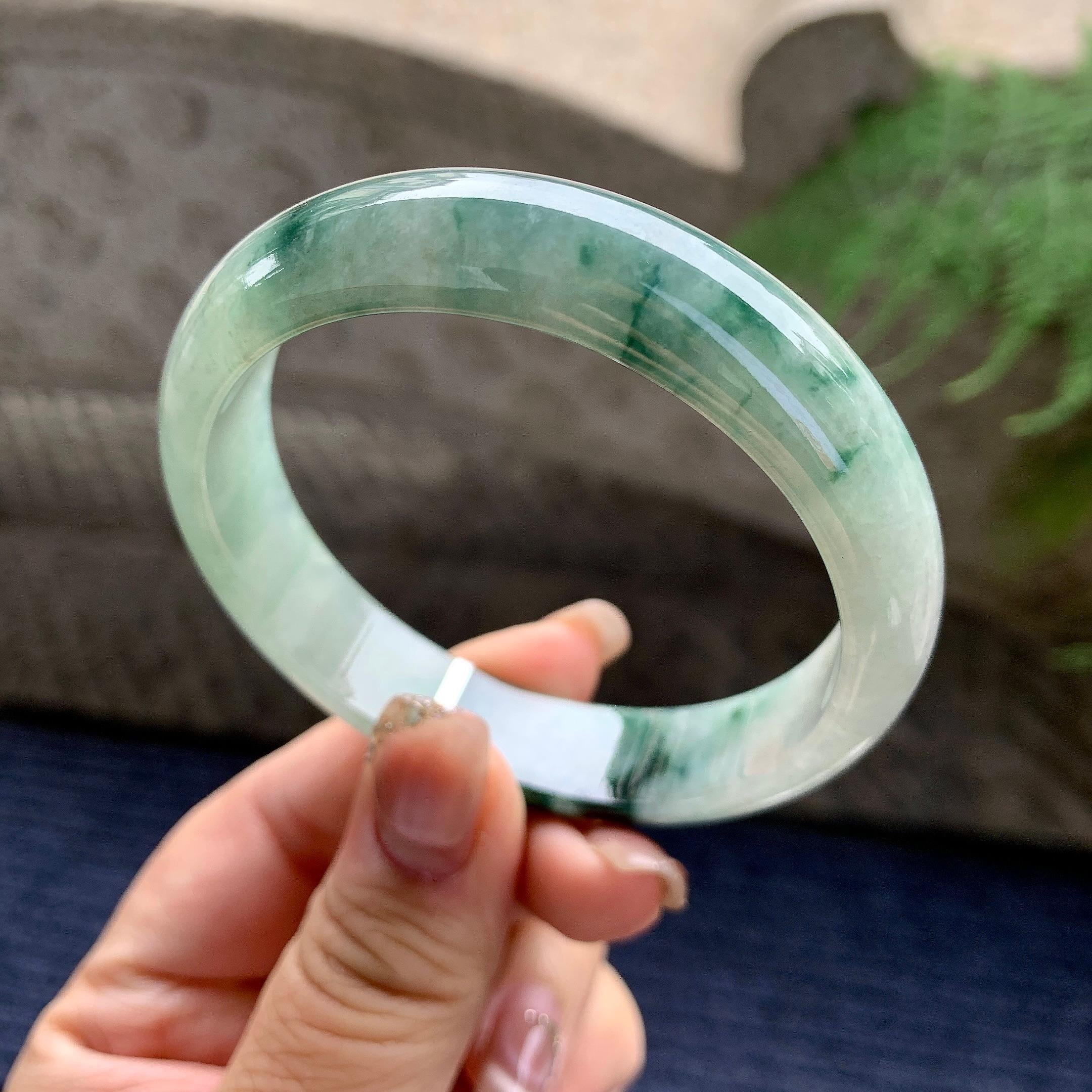 糯种飘花平安镯（57mm）（yc297959）