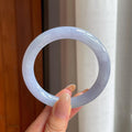 糯冰紫罗兰翡翠圆条手镯（55.5mm)（yc423142）