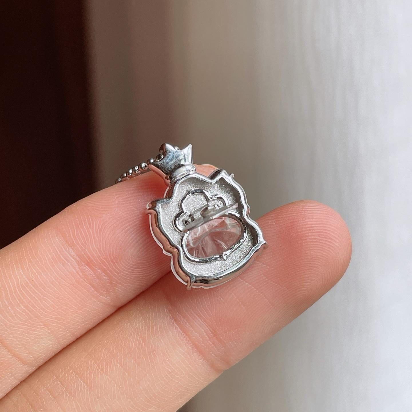 18k金镶玻璃种翡翠天使（yc248548）