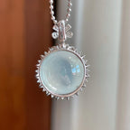 18k金钻镶冰种翡翠蛋面（yc336814）